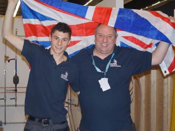 Dan Martins, left, came fourth in the EuroSkills event in Gothenburg