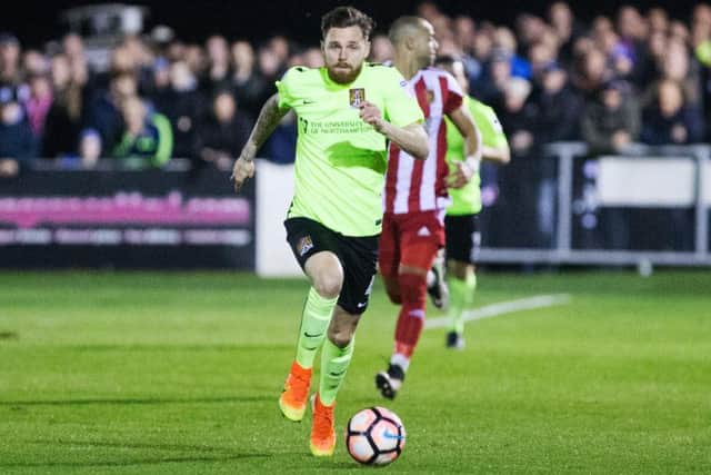 Paul Anderson on the attack for Cobblers at Stourbridge (Pictures: Kirsty Edmonds)