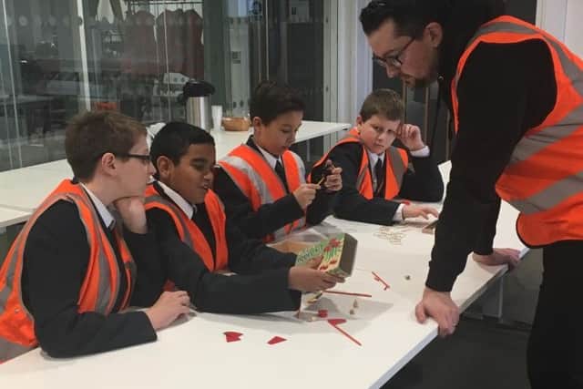 Pupils from Northampton design their own self-propelled train with help from national rail company.