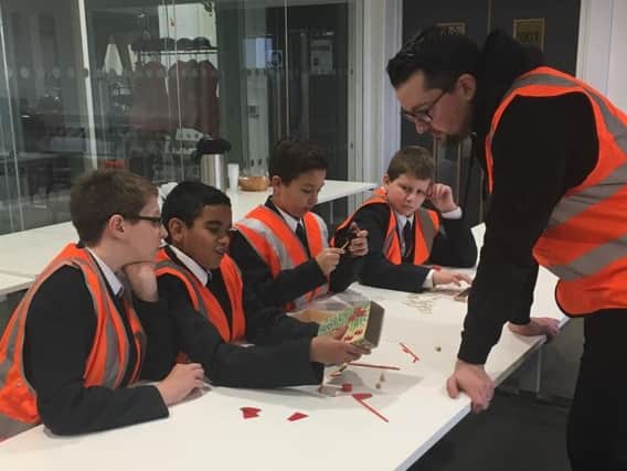 Pupils from Northampton design their own self-propelled train with help from national rail company.