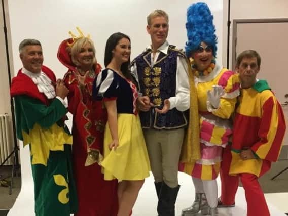 The cast of Snow White at The Deco Theatre in Northampton