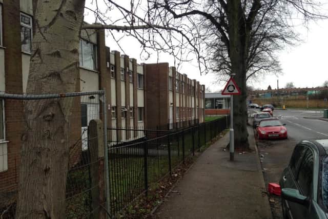 A man was taken to hospital following an assault in a block of flats in Trinity Avenue.