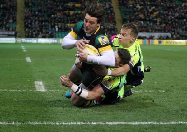 Ben Foden scored his first try of the season (pictures: Sharon Lucey)