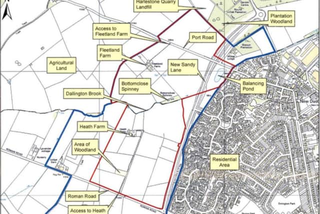 Developers have already submitted plans for 1,900 homes on the Norwood Farm land west of Duston. Plans for a further 1,580 are likely to be received by the end of 2017.