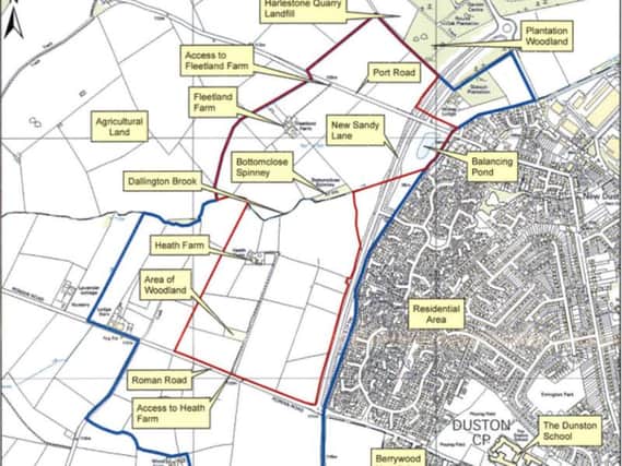 Developers have already submitted plans for 1,900 homes on the Norwood Farm land west of Duston. Plans for a further 1,580 are likely to be received by the end of 2017.