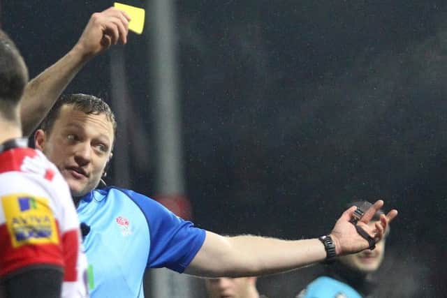 Referee Matthew Carley awarded Saints a penalty try and sin-binned David Halaifonua (pictures: Sharon Lucey)