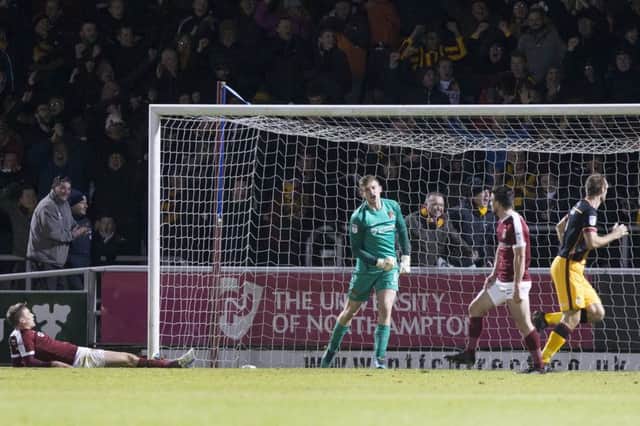 AGONY: Cobblers were undone by another late goal on Monday. Pictures: Kirsty Edmonds