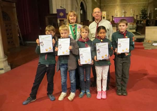 Northamptons Assistant District Commissioner for Cub Scouts, Esther Phillips presented the six Cubs with their Chief Scouts Silver Awards