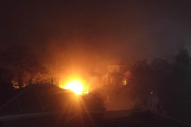 New Year's Day fire on Adams Avenue
