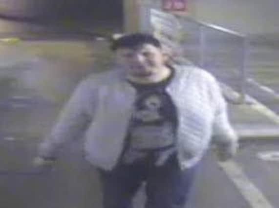 Police want to trace this man, who was caught on camera vandalising St Michael's car park on Saturday, December 17.
