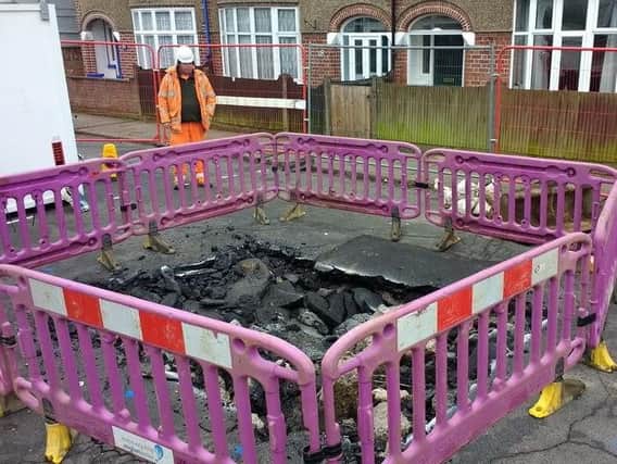 Sinkhole road in Northampton closes for investigation into sewers, says water company