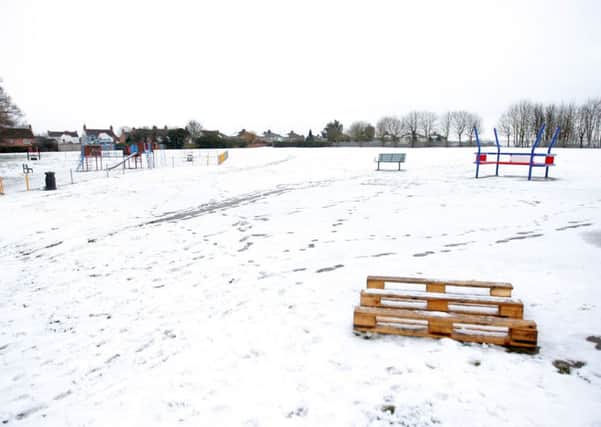 GV of Finedon Rec where the football was cancelled due to snow. 
SPORT, ET SPORTSDESK.