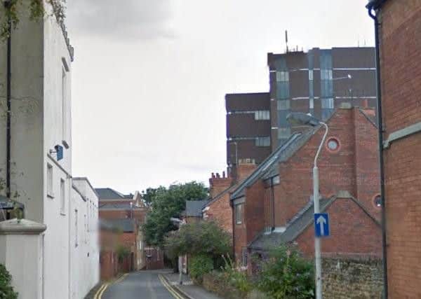 A man was stabbed in the back in Spring Gardens on Sunday. The attacker is still at large.