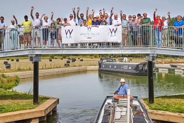 A new footbridge was opened in August last year
