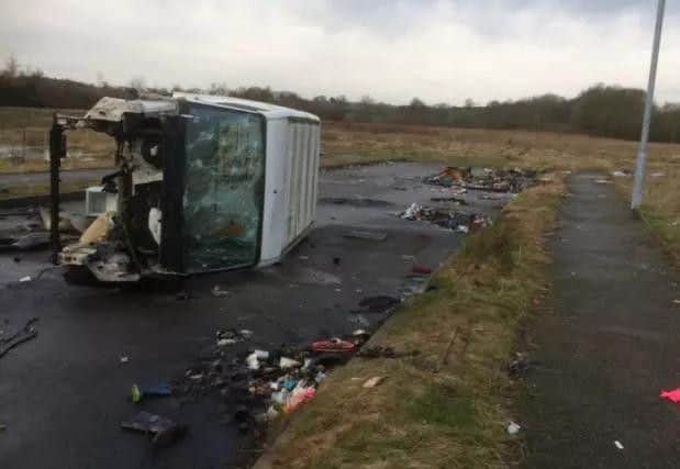 The state of the site off the A43 in Northamptonshire