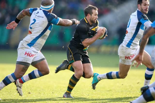 Nic Groom was at scrum-half for Saints