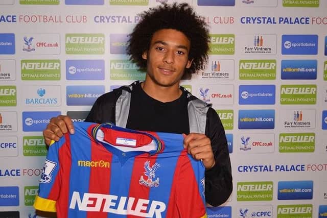 Keshi Anderson on the day he signed for Crystal Palace
