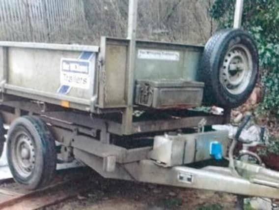 A tipping trailer has been stolen overnight from Northampton