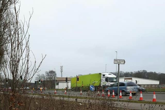 A lane on Red House Rd dual carriageway was closed, causing traffic to back-up for over an hour every morning.