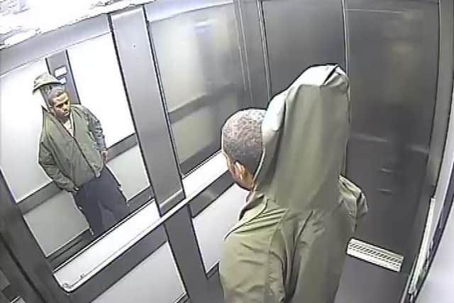 Jessie Bellham has been given an unpaid work order for theft charges - including this attempt to steal a Venetian blind by stuffing it down his trousers.