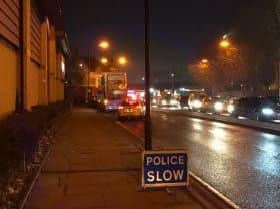 Long delays are being felt in the town centre after a collision involving two lorries in St Peters Way.