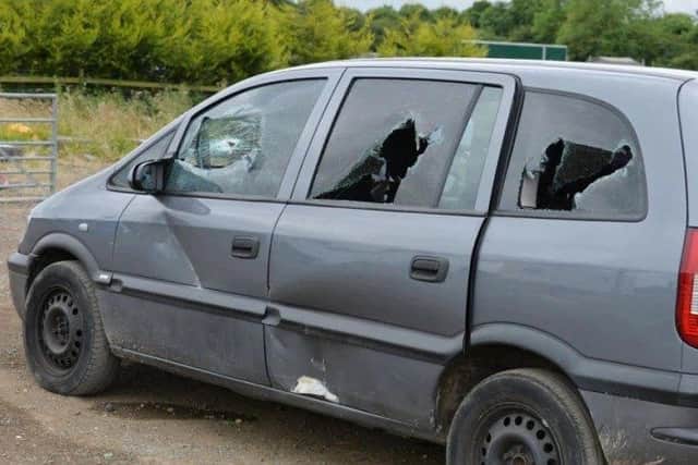 A scene from the site of the shooting at the Greenfields travellers site in Braybrooke. Pictures by Andrew Carpenter.