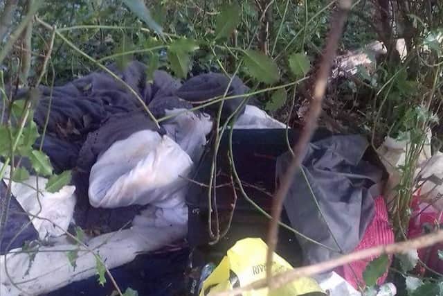 Clothing left behind in the alleyway