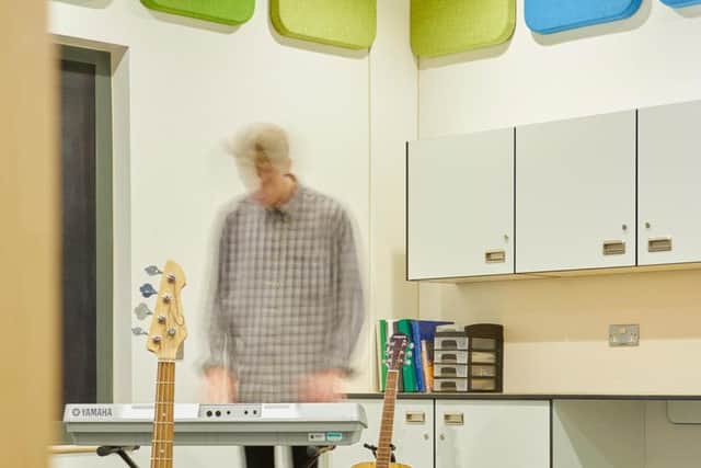 Patients have access to music therapy, sports facilities, sensory rooms and animal care courtyards.