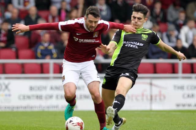 ON HIS WAY BACK - Brendan Moloney, who hasn't played since November, could return for the Cobblers in a couple of weeks