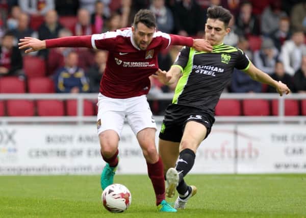 ON HIS WAY BACK - Brendan Moloney, who hasn't played since November, could return for the Cobblers in a couple of weeks