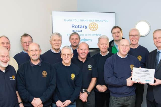 Northampton Becket Rotary International received a thank-you lunch and plaque for their help.
