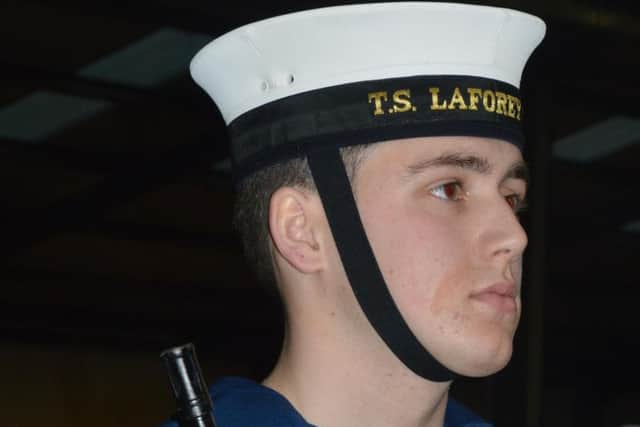 Guard commander, Cadet Petty Officer (CPO) Alex Hearn,