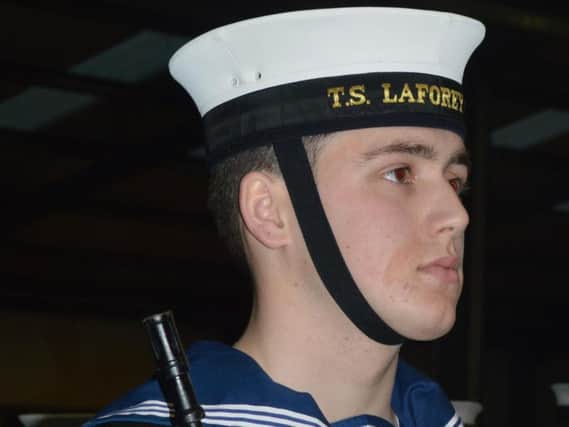 Guard commander, Cadet Petty Officer (CPO) Alex Hearn,