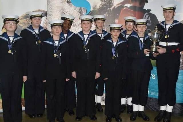 Northampton Sea Cadets with their trophy