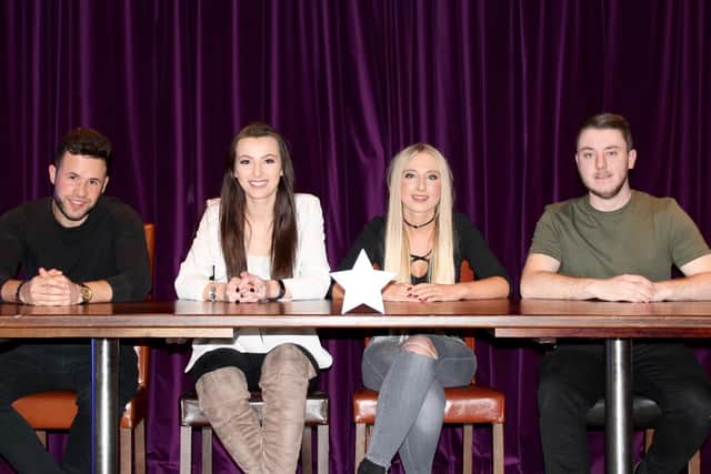 Northampton's Rising Star's judges: X Factor contestant Jamie Benkert, Miss Northampton Galaxy 2016 Stefanie Williams, Strictly Northampton's Beth Marshall, and local musician and organiser Tommy Gardner.