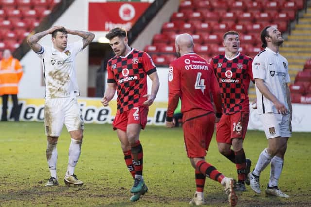 NOT TO BE: Cobblers were again left to curse their luck on another frustrating afternoon on Saturday. Pictures: Kirsty Edmonds