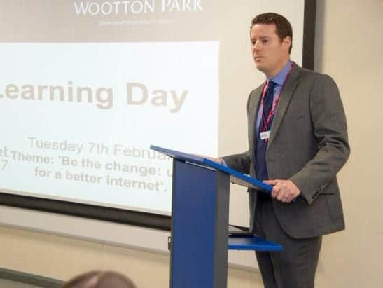 Wootton Park's principal,Dan Rosser,openingthe session at the school's morning assembly