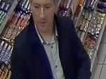 CCTV has been released of a man following theft at Northampton petrol station