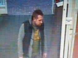 Police want to trace this man in relation to a shoplifting incident in Abington.