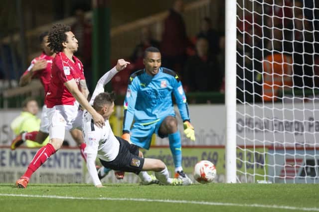 Harry Beautyman opens the scoring at the County Ground