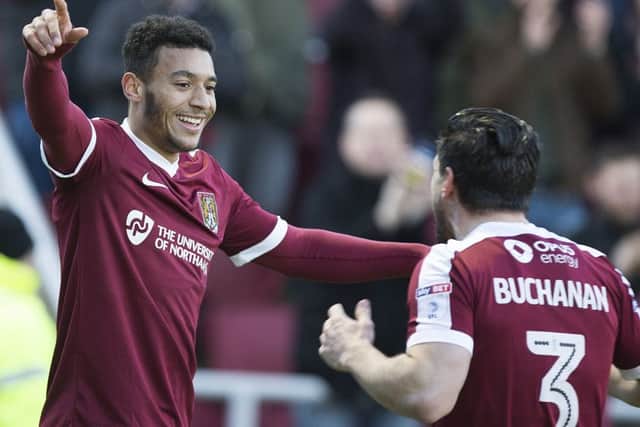 Keshi Anderson hit a hat-trick to hand Justin Edinburgh a victory against Coventry in his first home game in charge