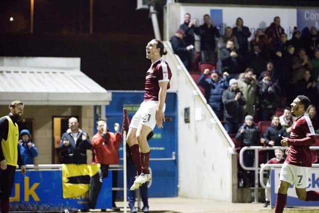 THAT WINNING FEELING: O'Toole celebrates his winner. Picture by Kirsty Edmonds