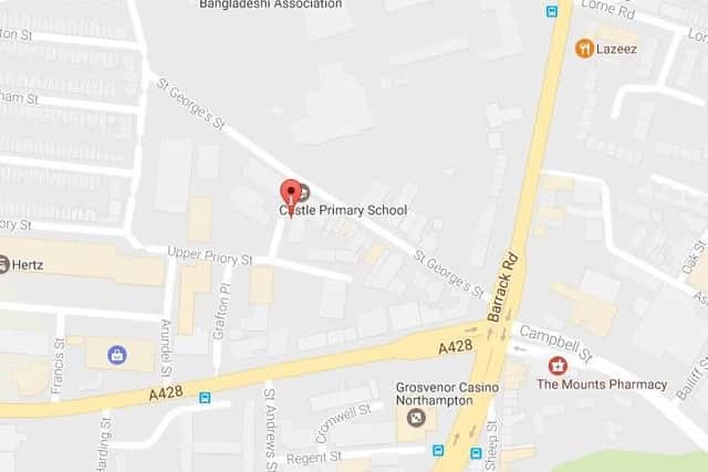 Position of police tent off Upper Priory Street /St George Street