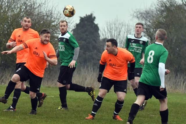Action from Mereway's 5-0 Division One Cup win over Corby Eagles (Pictures: Dave Ikin)