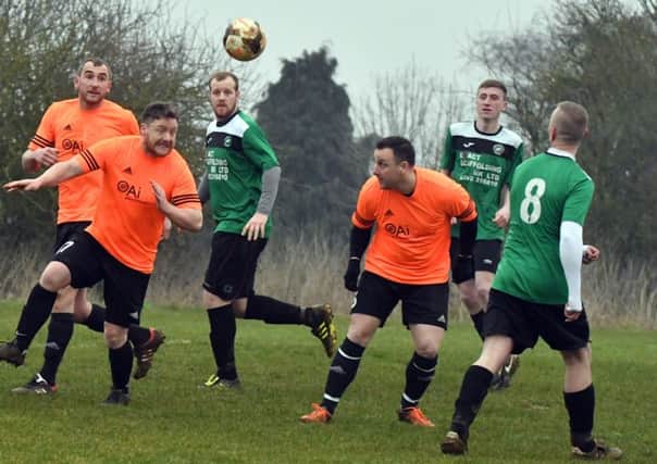 Action from Mereway's 5-0 Division One Cup win over Corby Eagles (Pictures: Dave Ikin)