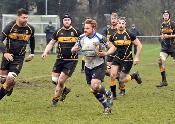 OUTNUMBERED - action from Men's Own's 21-5 defeat at Northampton Casuals (PIctures: Dave Ikin)