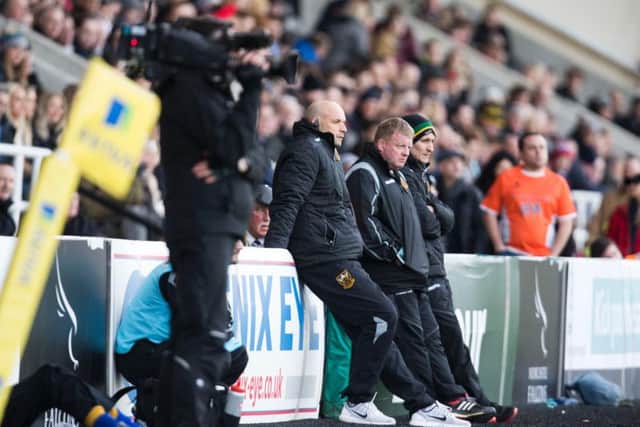 The Saints coaches saw their team slide to defeat at Kingston Park (picture: Kirsty Edmonds)
