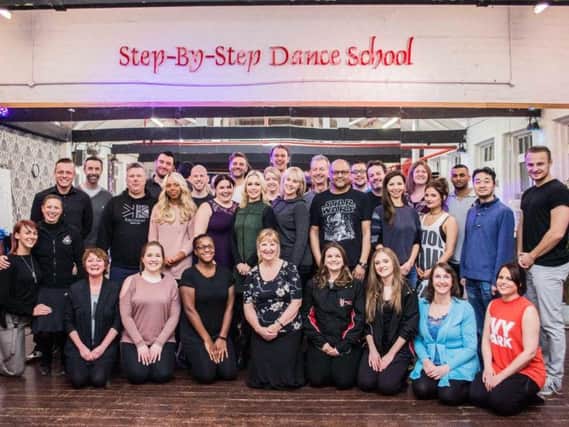 Group shot of Contestants and dancers and Kristina Rihanoff