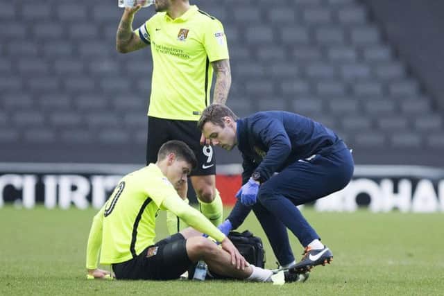 Alex Revell hasn't played since damaging a calf muscle in the 5-3 loss at Milton Keynes Dons last month