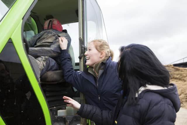 The agriculture students from Moulton College saw four farm accident scenarios.